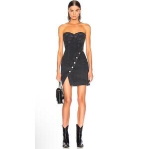 Jean Atelier Claudia Button Bustier Jean Dress Sz 8 $595 NWT